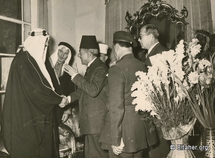 1954 - King Saud, Haj Amin, Eltaher in Cairo